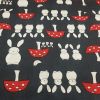 Bunnies and Toadstools Navy - Suitable for 1.5 and 2 inch collars