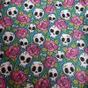 Cute Skulls and Pink Roses - Suitable for 1, 1.5 and 2 inch collars
