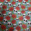 Cute Skulls and Red Roses - Suitable for 1, 1.5 and 2 inch collars