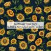 Sunflower Toss Dark - Suitable for 1, 1.5 and 2 inch collars