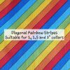 Diagonal Rainbow Stripes - Suitable for 1, 1.5 and 2 inch collars