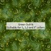 Green Swirls - Suitable for 1, 1.5 and 2 inch collars